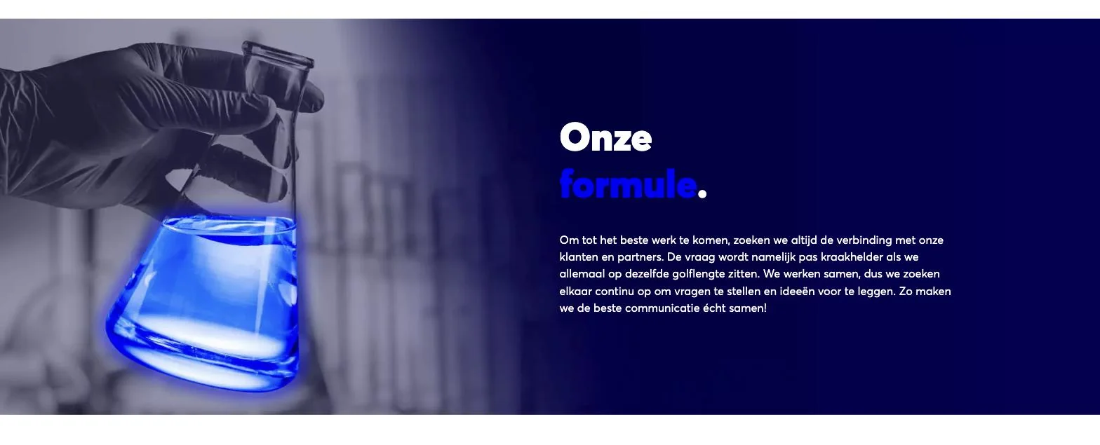 Scherm uit het project Adcommunicatie