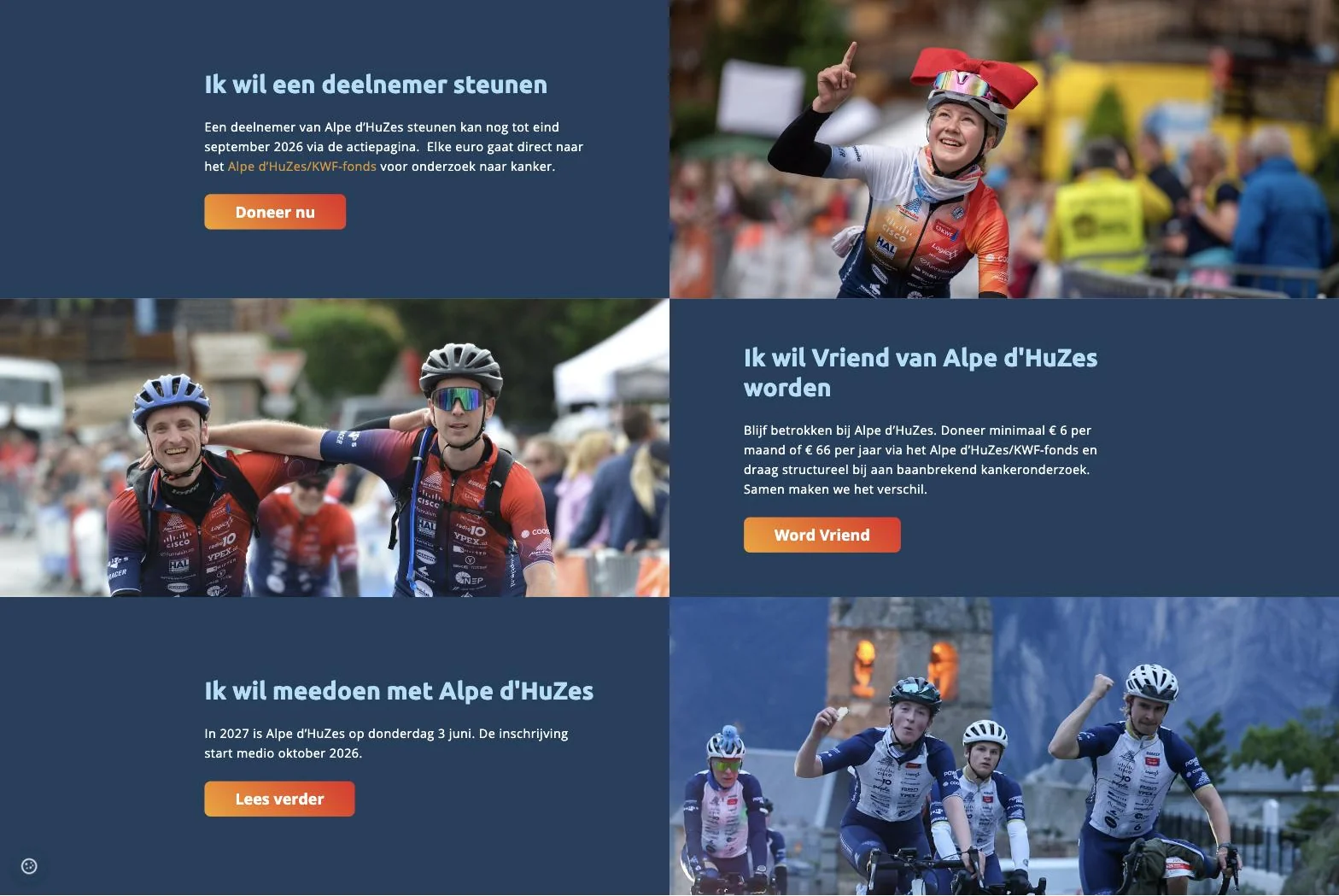Scherm uit het project Alpe d’HuZes
