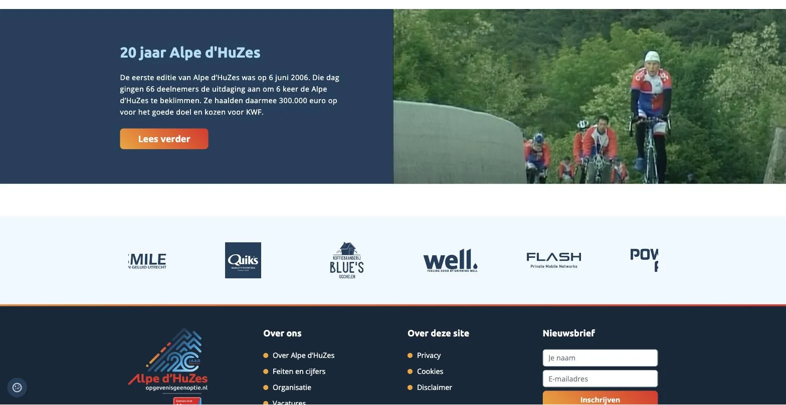 Scherm uit het project Alpe d’HuZes