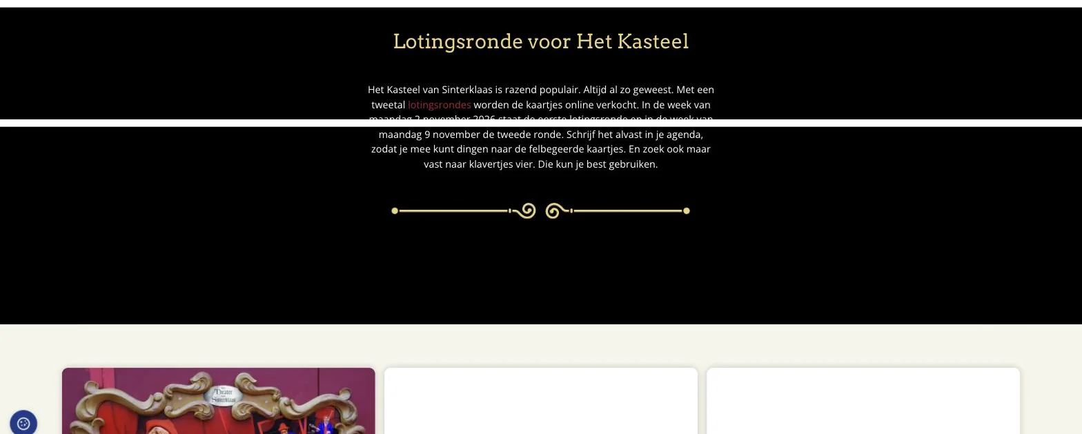 Scherm uit het project Het Kasteel van Sinterklaas