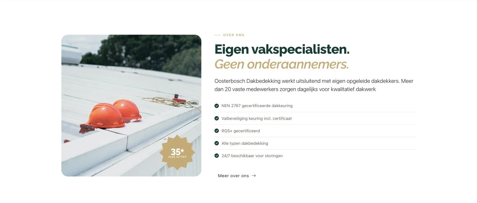 Scherm uit het project Oosterbosch Dakbedekking