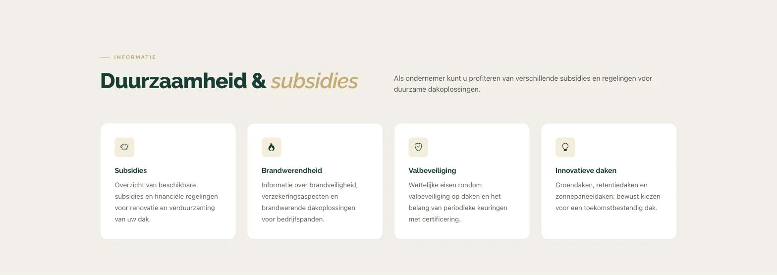 Scherm uit het project Oosterbosch Dakbedekking